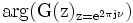 \operatorname{arg(G(z)_{z=eˆ{2\pi j\nu}})}\ 